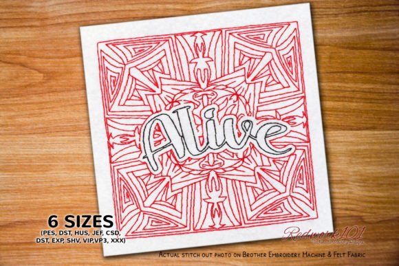 Alive Word Redwork Embroidery: A Holiday Review