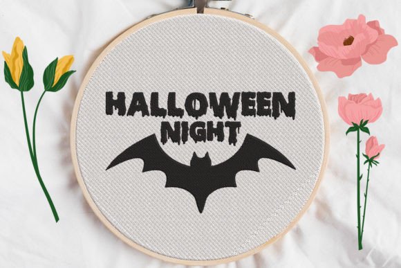 Halloween Night Bat Embroidery Review