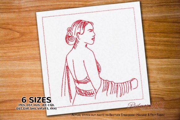 Review: Girl in Indian Saree Embroidery Design