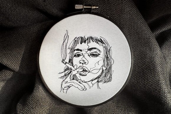 Review: Girl with a Cigarette Machine Embroidery