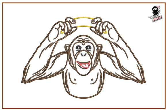 Review: Monkey with Banana Embroidery Design
