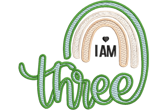 Reviewing Birthday Embroidery Sketch Design -Three