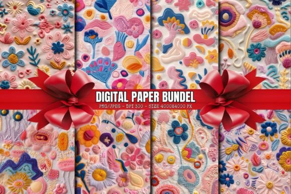 Reviewing Embroidery Flower Digital Papers for Boutique Sweatshirts