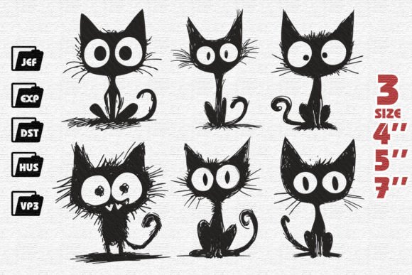 Reviewing the Set of 9 Funny Cat Embroidery